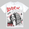 Jordan 4 Bred DopeSkill Oversize Print T-Shirt Lover In $ilence Graphic Streetwear - White