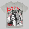 Jordan 4 Bred DopeSkill Oversize Print T-Shirt Lover In $ilence Graphic Streetwear - Grey