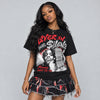 Bred 4s DopeSkill Oversize Print T-Shirt Lover In $ilence Graphic