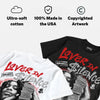Bred 4s DopeSkill Oversize Print T-Shirt Lover In $ilence Graphic