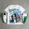 Bucks 12s DopeSkill Oversize Print T-Shirt Lover In $ilence Graphic