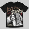Jordan 12 Fireside DopeSkill Oversize Print T-Shirt Lover In $ilence Graphic Streetwear -Black