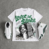 Forest Green 14s DopeSkill Oversize Print T-Shirt Lover In $ilence Graphic