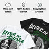 Forest Green 14s DopeSkill Oversize Print T-Shirt Lover In $ilence Graphic