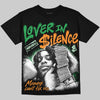 Jordan 11 Green Screen DopeSkill Oversize Print T-Shirt Lover In $ilence Graphic Streetwear - Black