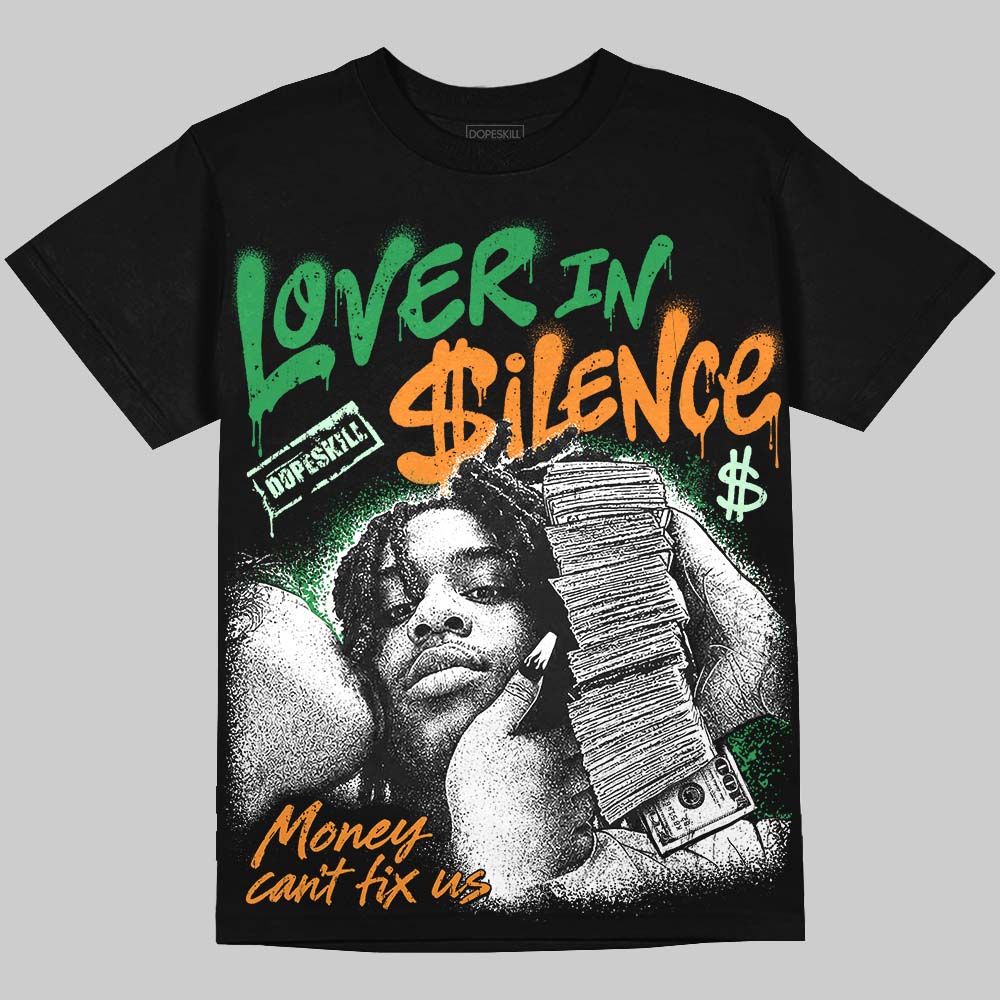 Jordan 11 Green Screen DopeSkill Oversize Print T-Shirt Lover In $ilence Graphic Streetwear - Black