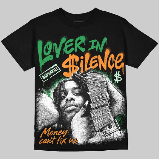Jordan 11 Green Screen DopeSkill Oversize Print T-Shirt Lover In $ilence Graphic Streetwear - Black