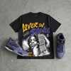 Lakers 4s DopeSkill Oversize Print T-Shirt Lover In $ilence Graphic