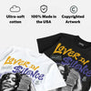 Lakers 4s DopeSkill Oversize Print T-Shirt Lover In $ilence Graphic