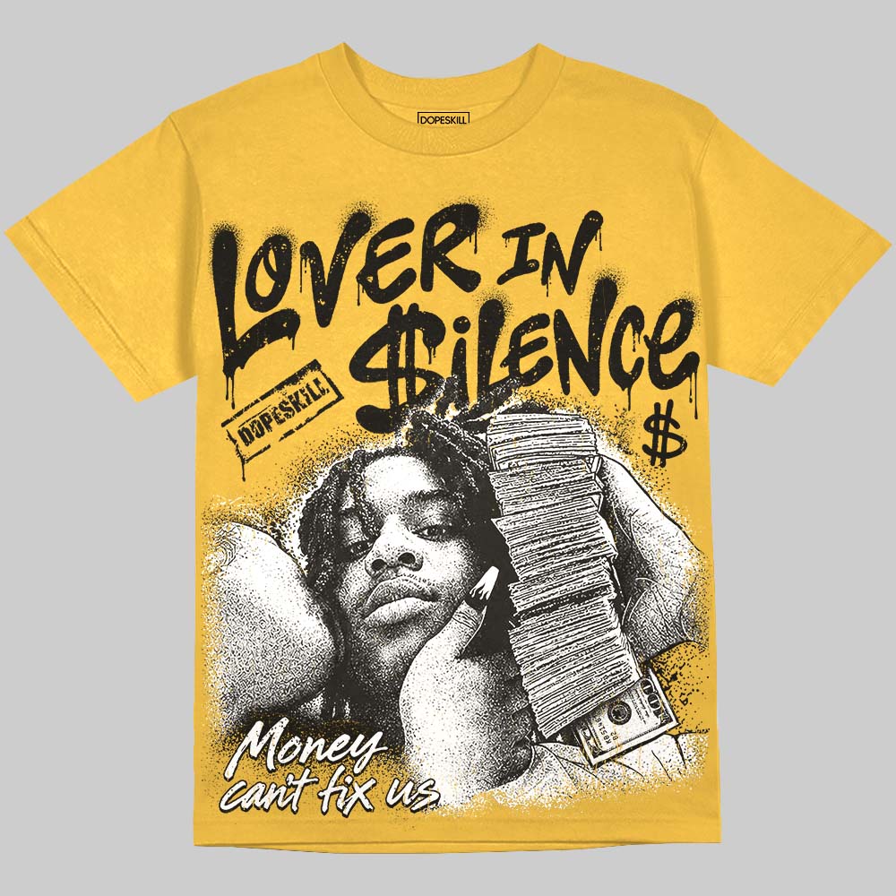 Jordan 4 Thunder DopeSkill Oversize Print T-Shirt Lover In $ilence Graphic Streetwear - Mustard