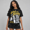 Black Tour Yellow AJ 4 Thunder DopeSkill Oversize Print T-Shirt Lover In $ilence Graphic