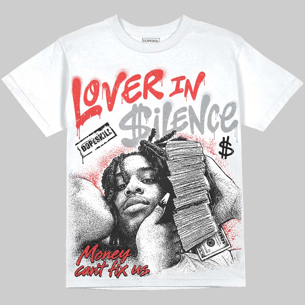 Jordan 4 Toro Bravo DopeSkill Oversize Print T-Shirt Lover In $ilence Graphic Streetwear - White
