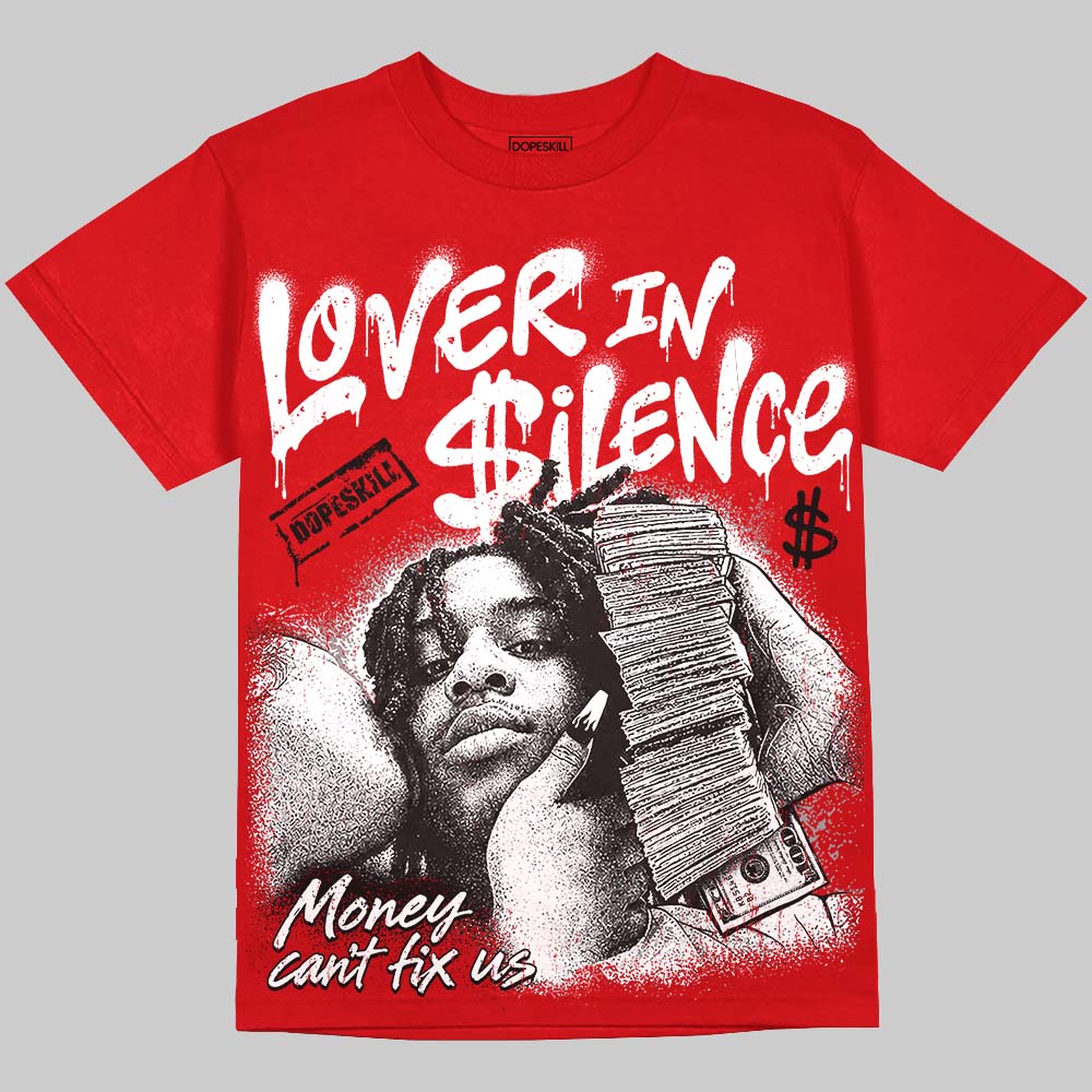 Jordan 4 Toro Bravo DopeSkill Oversize Print T-Shirt Lover In $ilence Graphic Streetwear - Red