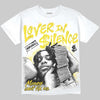 Jordan 4 Tour Yellow DopeSkill Oversize Print T-Shirt Lover In $ilence Graphic Streetwear - White