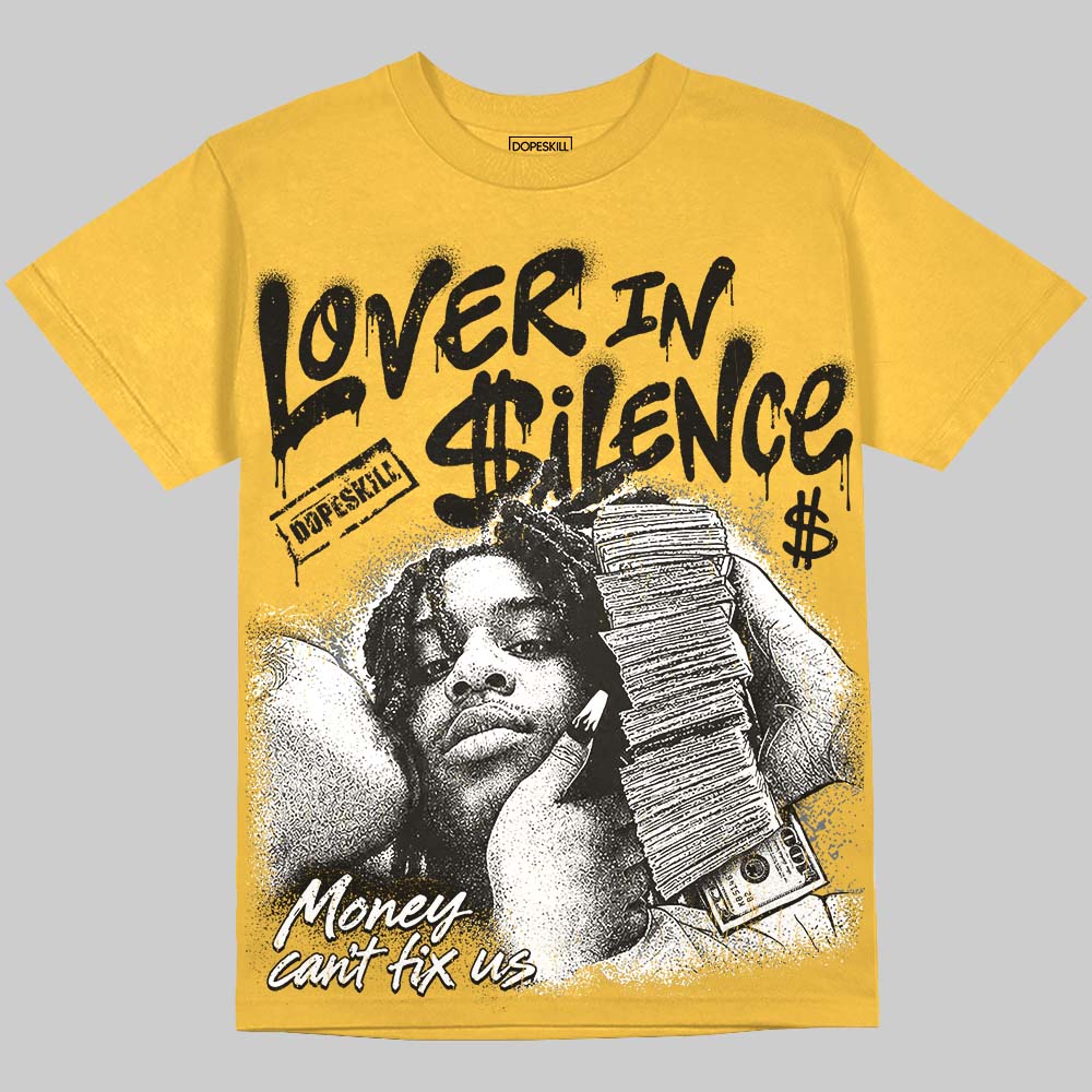 Jordan 4 Tour Yellow DopeSkill Oversize Print T-Shirt Lover In $ilence Graphic Streetwear - Mustard
