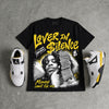 Tour Yellow 4s DopeSkill Oversize Print T-Shirt Lover In $ilence Graphic