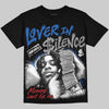Jordan 3 True Blue DopeSkill Oversize Print T-Shirt Lover In $ilence Graphic Streetwear - Black