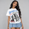 True Blue 3s DopeSkill Oversize Print T-Shirt Lover In $ilence Graphic