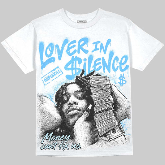 Jordan 11 University Blue DopeSkill Oversize Print T-Shirt Lover In $ilence Graphic Streetwear - White 