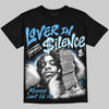Jordan 11 University Blue DopeSkill Oversize Print T-Shirt Lover In $ilence Graphic Streetwear - Black
