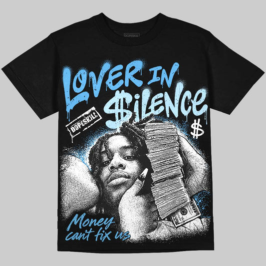 Jordan 11 University Blue DopeSkill Oversize Print T-Shirt Lover In $ilence Graphic Streetwear - Black
