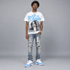 UNC 11s DopeSkill Oversize Print T-Shirt Lover In $ilence Graphic