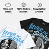 UNC 11s DopeSkill Oversize Print T-Shirt Lover In $ilence Graphic