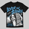 Jordan 14 University Blue DopeSkill Oversize Print T-Shirt Lover In $ilence Graphic Streetwear - Black