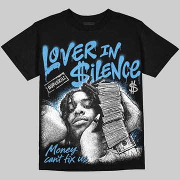 Jordan 14 University Blue DopeSkill Oversize Print T-Shirt Lover In $ilence Graphic Streetwear - Black