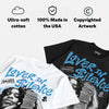 University Blue 14s DopeSkill Oversize Print T-Shirt Lover In $ilence Graphic