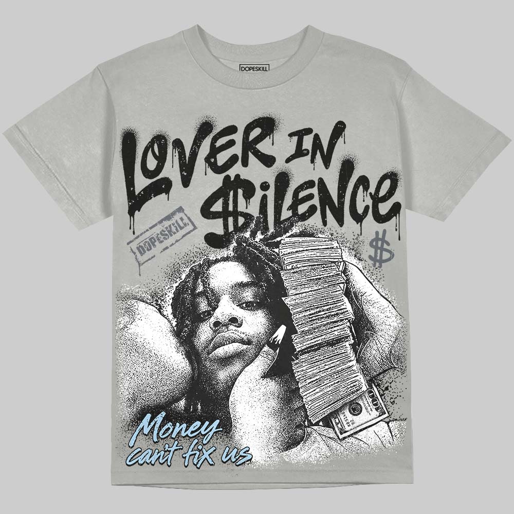 Jordan 5 Wolf Grey DopeSkill Oversize Print T-Shirt Lover In $ilence Graphic Streetwear - Grey