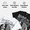 Wolf Grey 5s DopeSkill Oversize Print T-Shirt Lover In $ilence Graphic