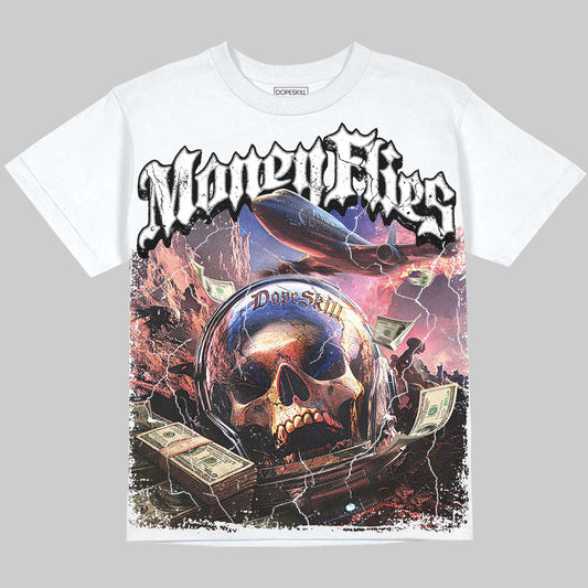 Dunk Panda White Black DopeSkill Oversize Print T-Shirt Money Flies Graphic Streetwear - WHite