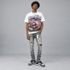 Dunk Panda White Black DopeSkill Oversize Print T-Shirt Money Flies Graphic