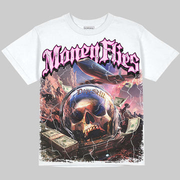 Dunk Triple Pink DopeSkill Oversize Print T-Shirt Money Flies Graphic Streetwear - White
