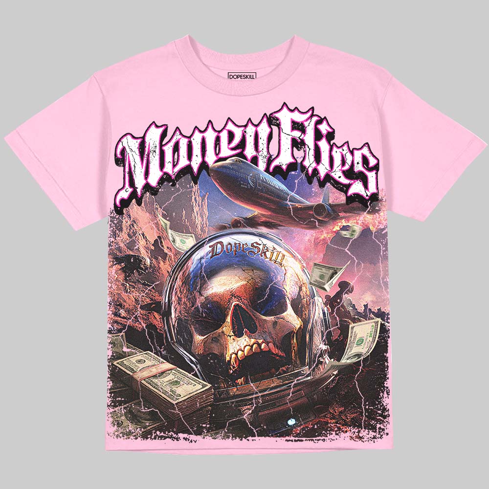 Dunk Triple Pink DopeSkill Oversize Print T-Shirt Money Flies Graphic Streetwear - Blossom