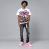 Triple Pink Dunk DopeSkill Oversize Print T-Shirt Money Flies Graphic