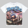Jordan 5 Black University Blue DopeSkill Oversize Print T-Shirt Money Flies Graphic Streetwear - WHite
