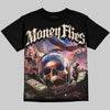 Jordan 12 Fireside DopeSkill Oversize Print T-Shirt Money Flies Graphic Streetwear - Black