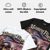 Fireside 12s DopeSkill Oversize Print T-Shirt Money Flies Graphic
