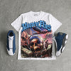 Flint 13s DopeSkill Oversize Print T-Shirt Money Flies Graphic