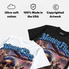 Flint 13s DopeSkill Oversize Print T-Shirt Money Flies Graphic