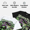 Forest Green 14s DopeSkill Oversize Print T-Shirt Money Flies Graphic