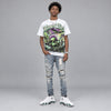 Forest Green 14s DopeSkill Oversize Print T-Shirt Money Flies Graphic