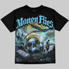 Jordan 11 Gamma Blue DopeSkill Oversize Print T-Shirt Money Flies Graphic Streetwear - Black
