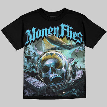 Jordan 11 Gamma Blue DopeSkill Oversize Print T-Shirt Money Flies Graphic Streetwear - Black