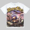 Jordan 4 Lakers DopeSkill Oversize Print T-Shirt Money Flies Graphic Streetwear - White