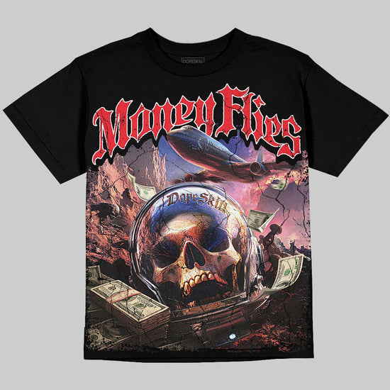 Jordan 9 Space Jam DopeSkill Oversize Print T-Shirt Money Flies Graphic Streetwear - Black