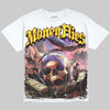 Jordan 4 Thunder DopeSkill Oversize Print T-Shirt Money Flies Graphic Streetwear - White