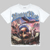 Jordan 3 True Blue DopeSkill Oversize Print T-Shirt Money Flies Graphic Streetwear - White